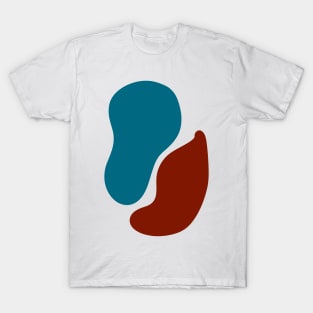 Zen Blobs - Blue and Red T-Shirt